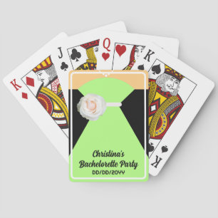 Junggesellinnen-Abschiedspoker Weiß und Grün Hochz Spielkarten