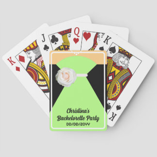 Junggesellinnen-Abschiedspoker Weiß und Grün Hochz Spielkarten