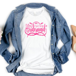 Junggesellinnen-Abschiedsshirt mit rosa Typografie T-Shirt