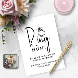 Junggesellinnen-Abschiedsspiel Ring-Such-Karte Einladung