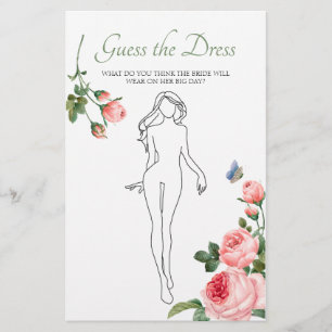 Junggesellinnen-Abschiedsspiel Rosa Rosen Errate d Flyer