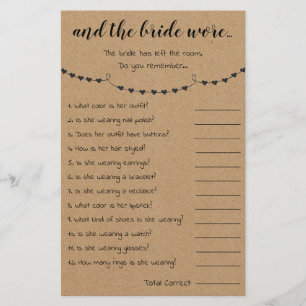 Junggesellinnen-Abschiedsspiel Und die Braut trug  Flyer