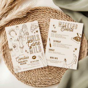Junggesellinnen-Abschiedswocheende-Spa-Party Einladung