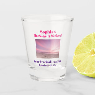 Junggesellinnen-Abschiedswocheende Tropischer Stra Schnapsglas