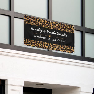 Junggesellinnen-Braut Boujee Trend Leopard Druck  Banner