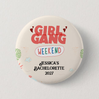 JUNGGESELLINNEN-GIRL-GANG-KNOPF (Personalisiert) Button