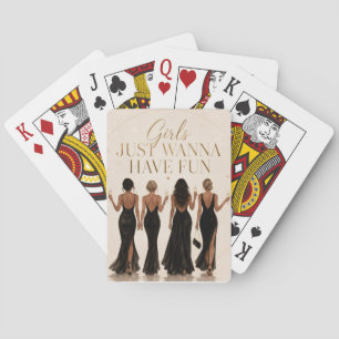 Junggesellinnen-Poker-Karten 'Mädchen wollen einfa Spielkarten