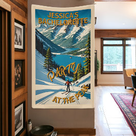 Junggesellinnen Ski Party im Vintage Stil am Lake Banner