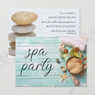 Junggesellinnen-Spa-Party Einladung