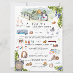 Junggesellinnen-Wochenend-Itinerary   Napa-Weingut Einladung