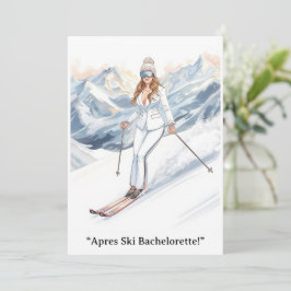 Junggesellinnen-Wochenende auf Skiern Braut auf de Einladung