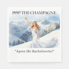 Junggesellinnen-Wochenende auf Skiern Braut auf de Serviette