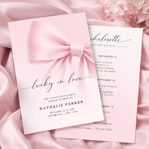 Junggesellinnen-Wochenende 'Lucky in Love' Elegant Einladung