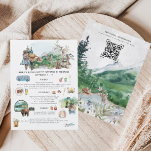 Junggesellinnen-Wochenende-Reiseplan   Bergwald Einladung