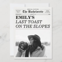Junggesellinnen-Zeitung Letzter Toast an den Hänge