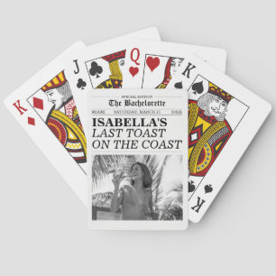 Junggesellinnen-Zeitung Letzter Toast an der Küste Spielkarten