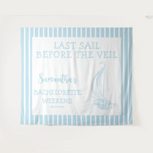 Junggesellinnenabschied auf Segelboot Letzte Segel Wandteppich