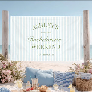 Junggesellinnenabschied-Banner mit blauen Streifen Banner