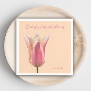 Junggesellinnenabschied Blumen Rosa Tulpe Serviett Serviette