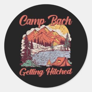 Junggesellinnenabschied Braut Vintage Camp Runder Aufkleber