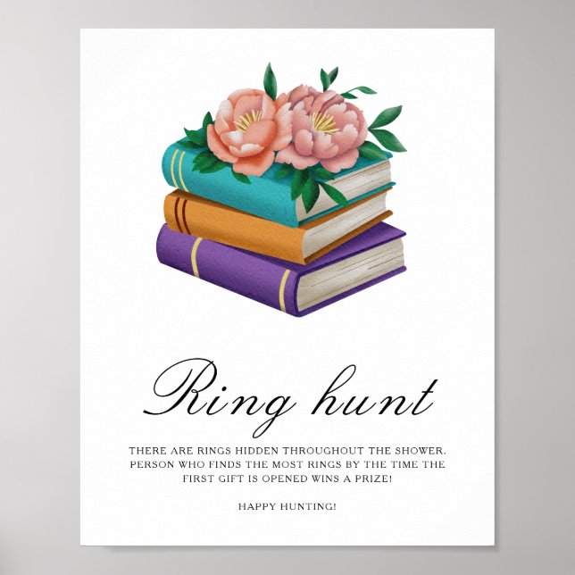 Junggesellinnenabschied Bücher - Ringsuche-Spiel Poster (Vorne)