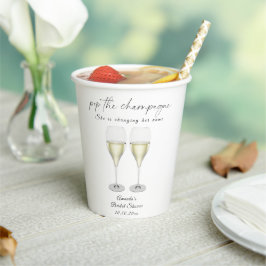 Junggesellinnenabschied Champagner Pappbecher