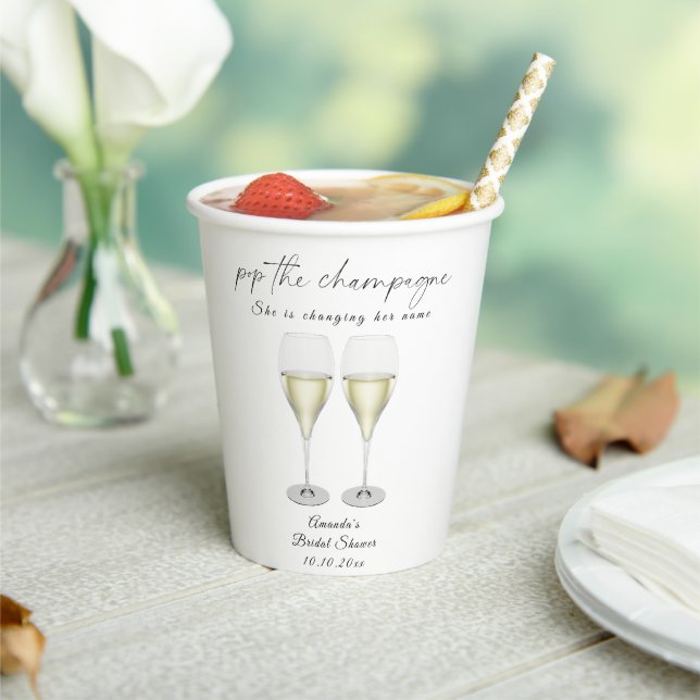 Junggesellinnenabschied Champagner Pappbecher (In Situ)