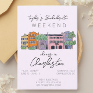 Junggesellinnenabschied Charleston Einladung & Det
