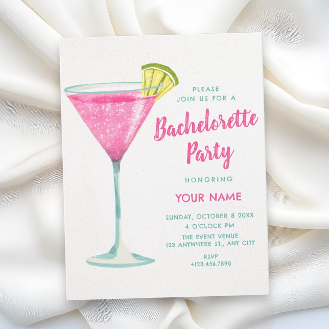 Junggesellinnenabschied Cocktail Einladung (Von Creator hochgeladen)