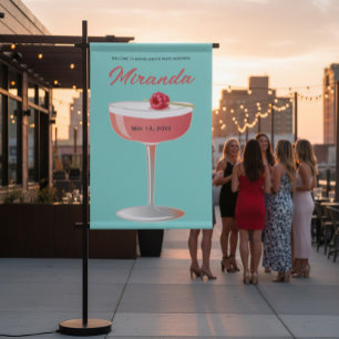 Junggesellinnenabschied Cocktail Willkommensbanner Banner