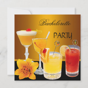 Junggesellinnenabschied Cocktails Getränke Einladung