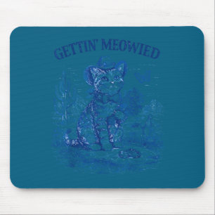 Junggesellinnenabschied Cowboy Cowgirl wird miaut Mousepad