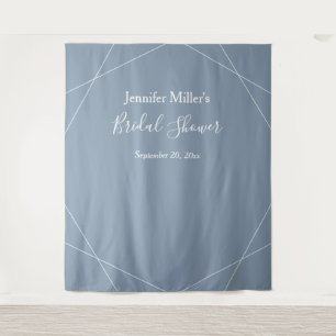 Junggesellinnenabschied Dusty Blue Geometrischer F Wandteppich