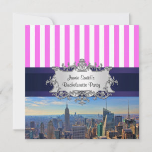 Junggesellinnenabschied-Einladung NYC Skyline B2 Einladung