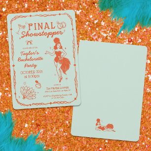 Junggesellinnenabschied Einladung Showgirl Final S