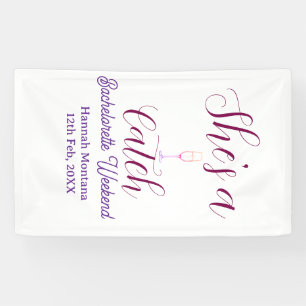 Junggesellinnenabschied Flasche Champagner Banner