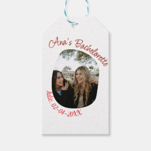Junggesellinnenabschied Foto Name Datum einfach ru Geschenkanhänger