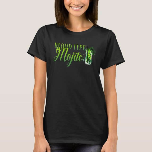 Junggesellinnenabschied Frauen Blutgruppe Mojito C T-Shirt (Vorderseite)