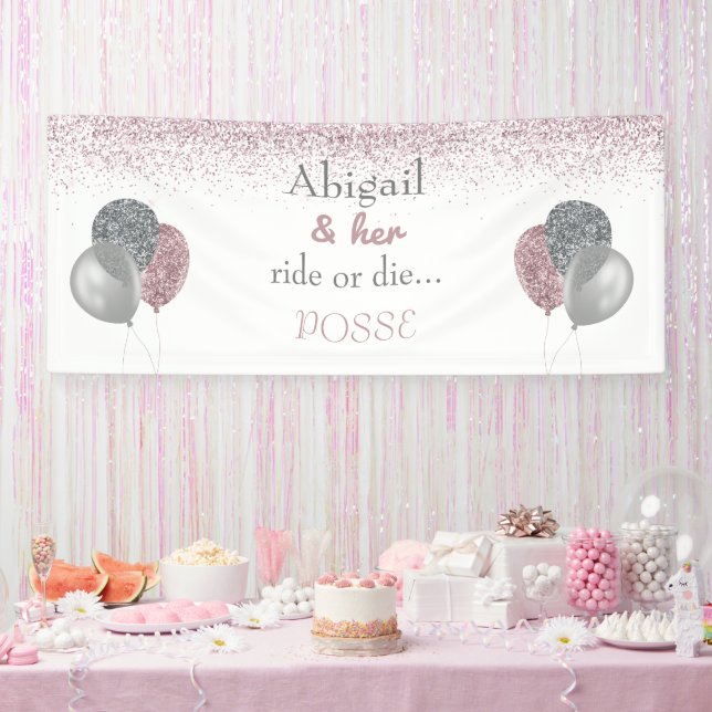 Junggesellinnenabschied & Ihre Ride or Die Posse B Banner (Party)