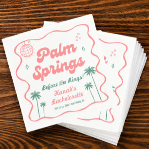 Junggesellinnenabschied in Palm Springs Serviette