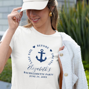 Junggesellinnenabschied letzte Segelpartie vor dem T-Shirt