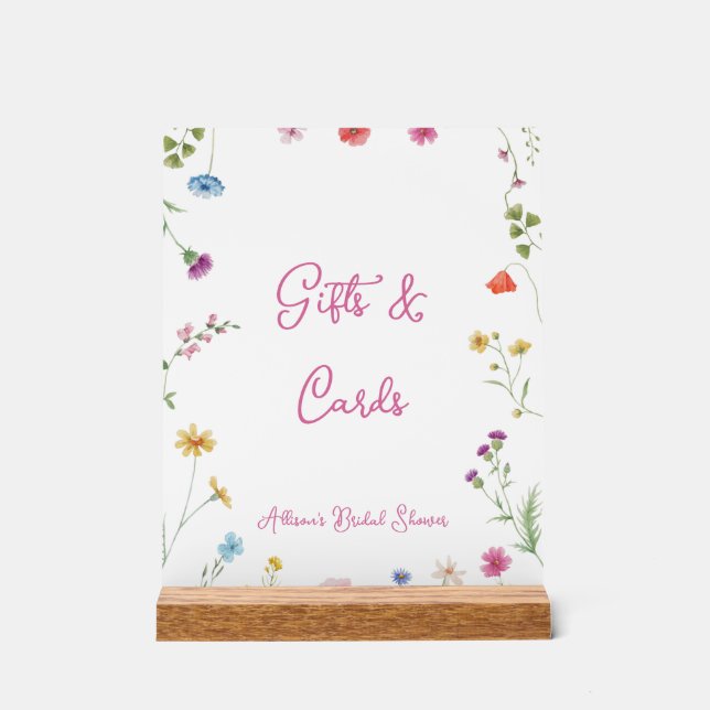 Junggesellinnenabschied "Liebe in Blüte" Geschenke Acrylschild (Vorderseite)