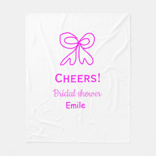 Junggesellinnenabschied lila rosa Schleife Name hi Fleecedecke