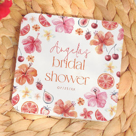 Junggesellinnenabschied Main Squeeze Citrus Orange Rechteckiger Pappuntersetzer