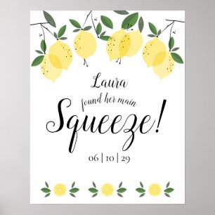 Junggesellinnenabschied Main Squeeze Lemons Poster
