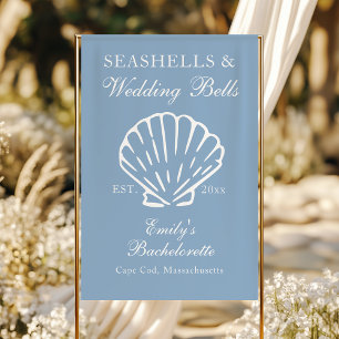 Junggesellinnenabschied mit Muscheln und Hochzeits Banner