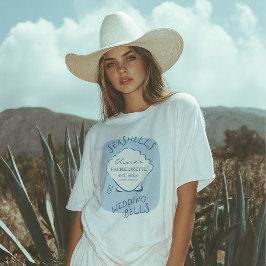 Junggesellinnenabschied mit Muscheln und Hochzeits Tri-Blend Shirt