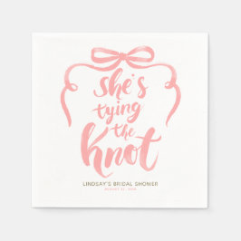 Junggesellinnenabschied mit Rosaroter Schleife Sie Serviette
