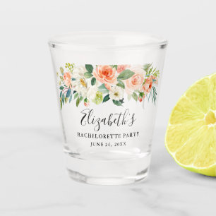 Junggesellinnenabschied mit Wasserfarben-Korallen- Schnapsglas