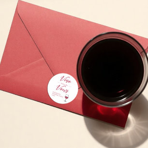 Junggesellinnenabschied mit Wein vor den Gelübden Runder Aufkleber